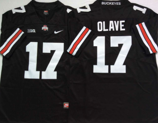 Men's Ohio State Buckeyes Chris Olave #17 Black Jersey